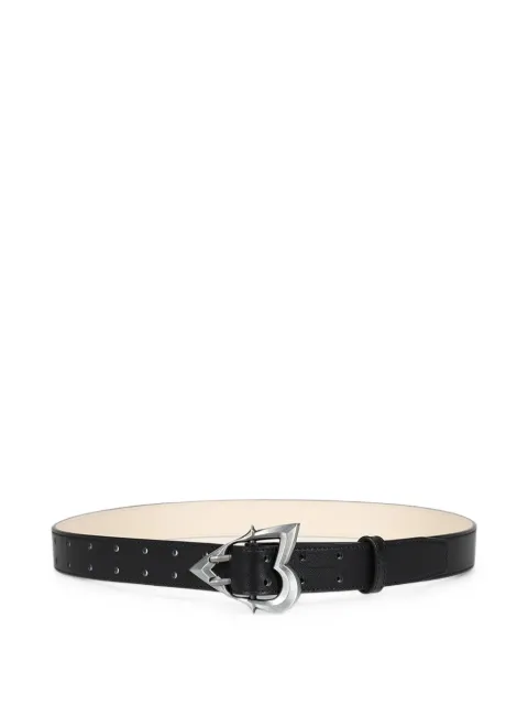 VAIN Hela heart-buckle leather belt Black 2091BLK