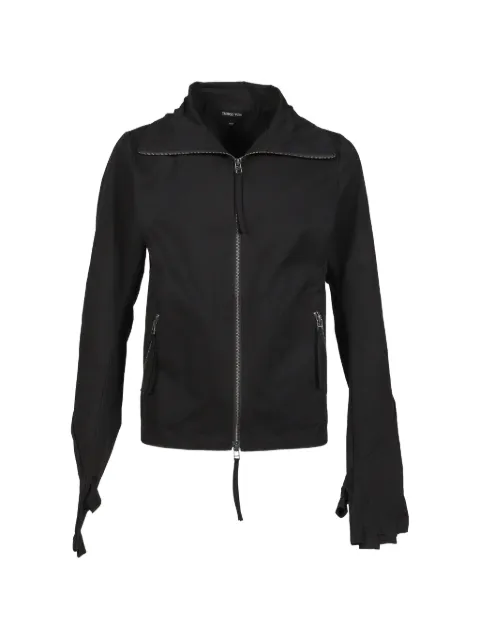 Troubled Waters high-neck gloved jacket Black TW26SS04BLK