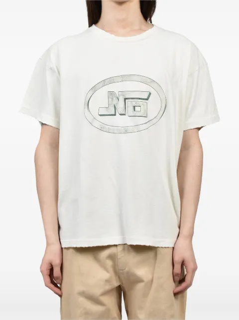 No Bishop No King Simply graphic-print T-shirt White SIMPSS90
