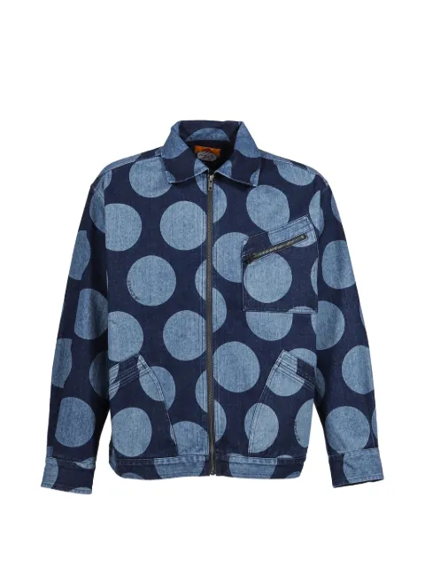 SWJP polka-dot denim jacket Blue SW25FW002BLU