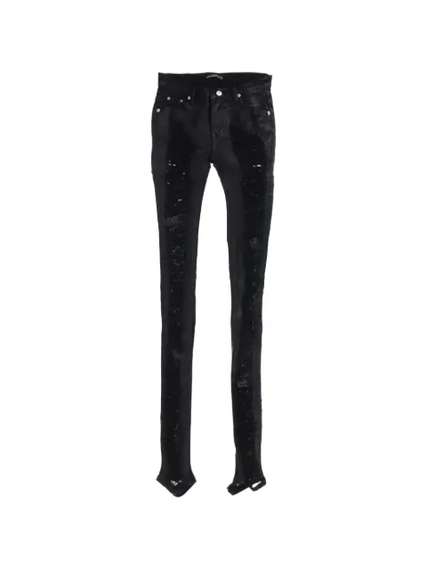 604SERVICE distressed skinny jeans Black 62592DELP