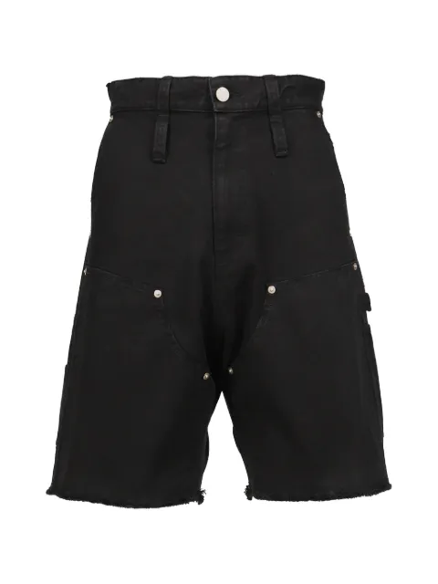 WIZZARD double-knee pleat shorts Black W26SSPA03NFADEBLK