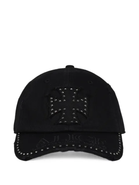 ALICE HOLLYWOOD stud-embellished distressed cap Black 262ALH0797EXCLUSIVEBLK