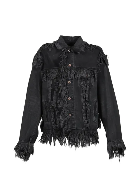 We11done raw-edge denim jacket Black WDDJ325315U