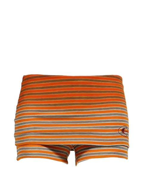 Anomalies Department gradient striped layered shorts Orange CQYA12012