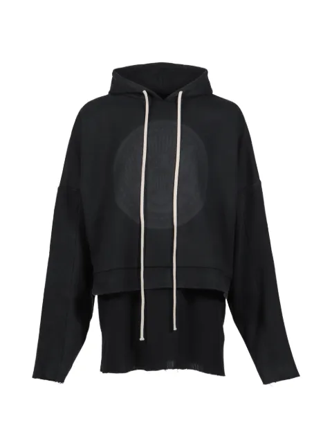 ARNODEFRANCE overlapped cropped hoodie Black CROPPEDHDEXCLUSIVEWASHEDBLK