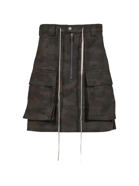 ARNODEFRANCE Night camouflage-print skirt Green NIGHTSK