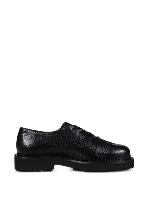 Jacques Solovière Paris Edouard Lug Bold grained leather derby shoes Black COELBOLD11