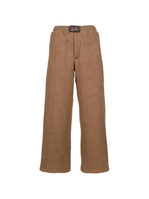 BossUp logo-patch trousers Neutrals MGY25LEP01MOCHA