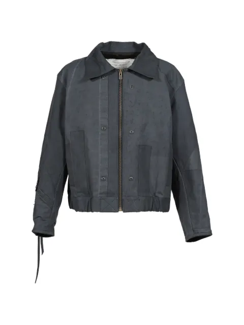 UNDER THE SIGN Dustborn Light patchwork bomber jacket Grey RP00900411