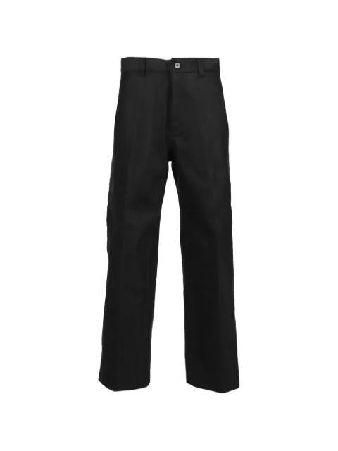 BIBLIOTHERK moleskin straight-leg trousers Black BRPT02AW25BLK