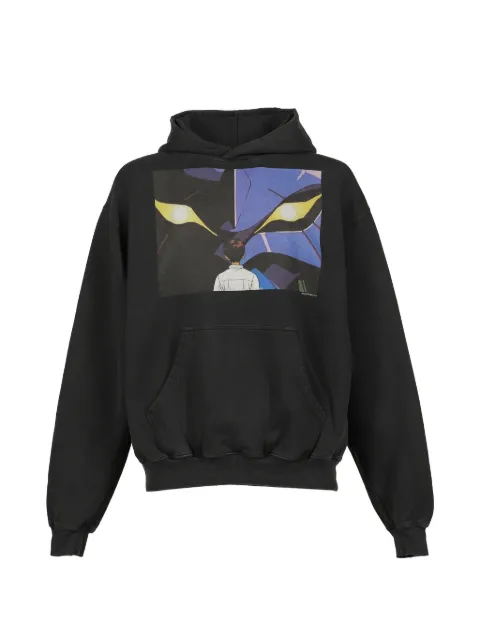 EVANGELI0N 95 x Neon Genesis Evangelion Angel Attack graphic-print hoodie Black EVA0058