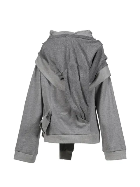 Natasha Zinko layered oversized hoodie Grey SS25NZ50505GRY