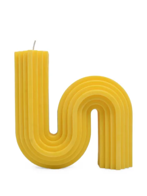 DAVIE OCHO The 70's Glow ridged candle Yellow CT7GYEL