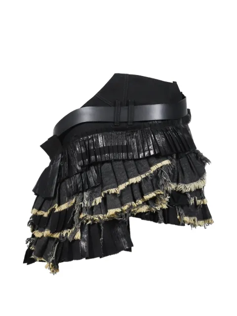 ONRUSH asymmetric layered mini skirt Black TWIRLST4EXBLK