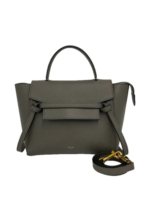 Celine Pre-Owned 2017 Nano Grained Calfskin Belt Bag satchel Grey YQKXUUJDLXKJXBH1