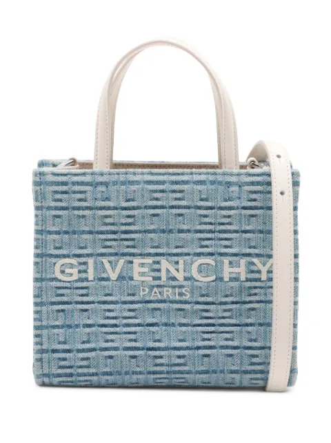 Givenchy Pre-Owned 2010-2026 Mini Denim Bond satchel Blue R7IBS8FMLSP3TIYS