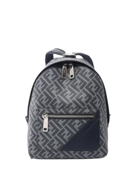 Fendi Pre-Owned 2020-2026 Small Zucca Coated Canvas Chiodo Diagonal backpack Blue 8XGJ8K2B1F4FRUGQ