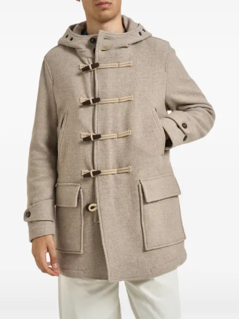 Camplin Atlantic hooded toggle-fastening coat Neutrals ATLANTICCO