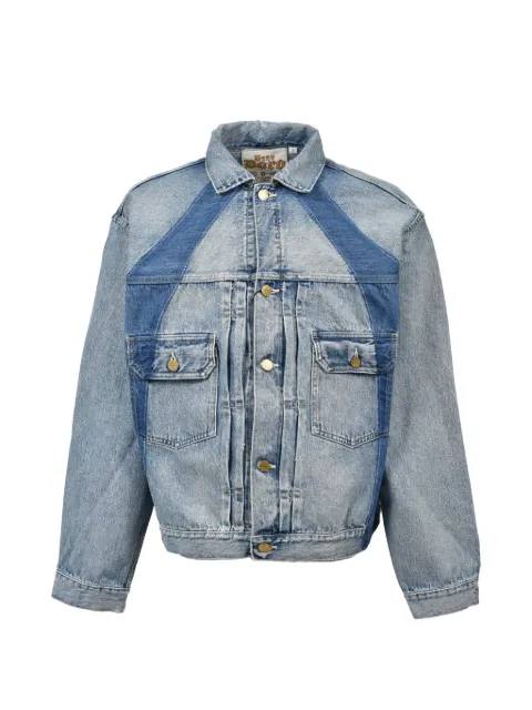 Dear BORO 1985 faded-effect paneled denim jacket Blue 7936155003BLU