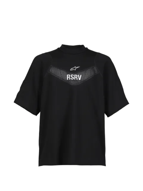 Alpinestars logo-print mesh-panel T-shirt Black 821572006BLK