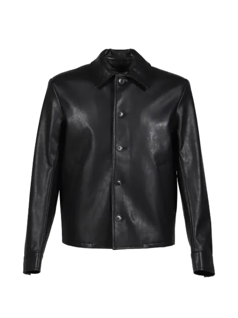 CEDARWOOD Alonzo faux-leather jacket Black CW2502OW01