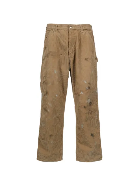SWJP paint-splatter corduroy trousers Neutrals SW25FW016BEI