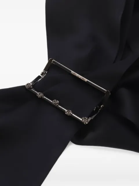 YELLOWSWALLOW embellished silk scarf Black YLSW1001