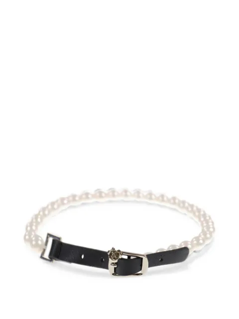 YELLOWSWALLOW pearl-embellished buckle-fastening necklace White YLSW1002WHT