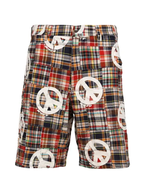 SWJP Madras patchwork shorts Brown SW26SS14
