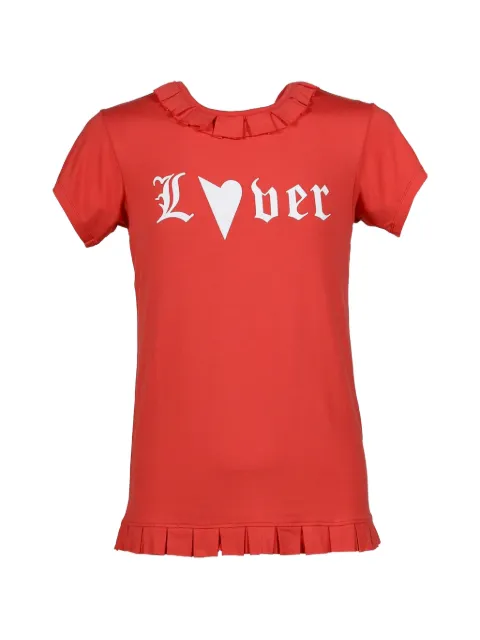 VAIN ruffle-trimmed graphic-print T-shirt Red 1240