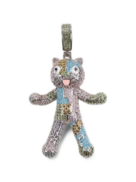 COMFORT Piyong crystal-embellished pendant Silver 3POBPD01MULTI