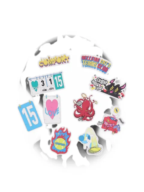 COMFORT Hellfire Tennis Club sticker pack (set of ten) White 3POBSTP07