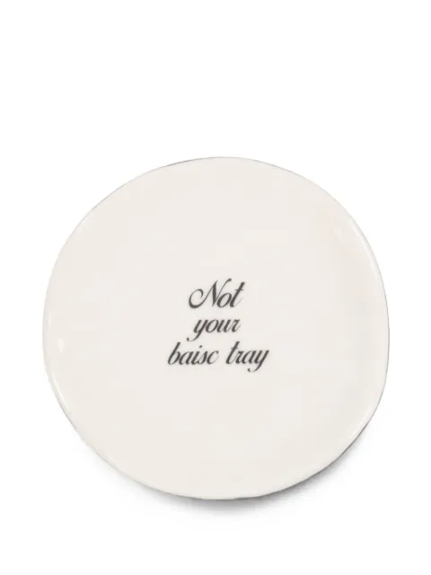 YESCERAMIC Not Your Basic round tray White YESACC06