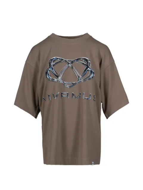 VIVAMUS logo-print crew-neck T-shirt Brown VM25SSTS019BRW