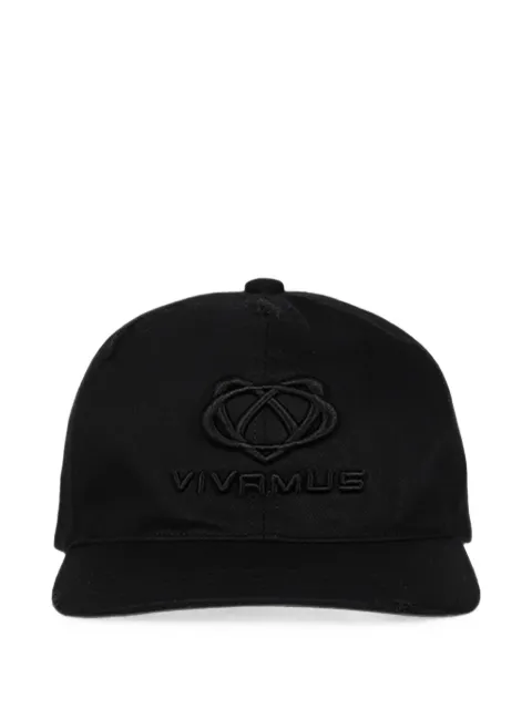 VIVAMUS distressed logo-embroidered cap Black VM25SSAC013BLK