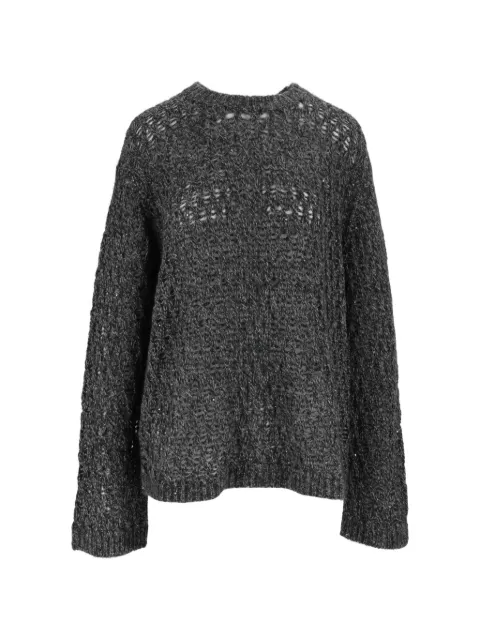Eleh open-knit sweater Grey EFWM260004