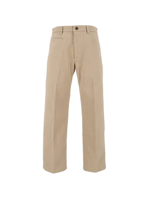 TELA GENOVA Renzo Gabardine Heritage chino trousers Neutrals REN02L23C008