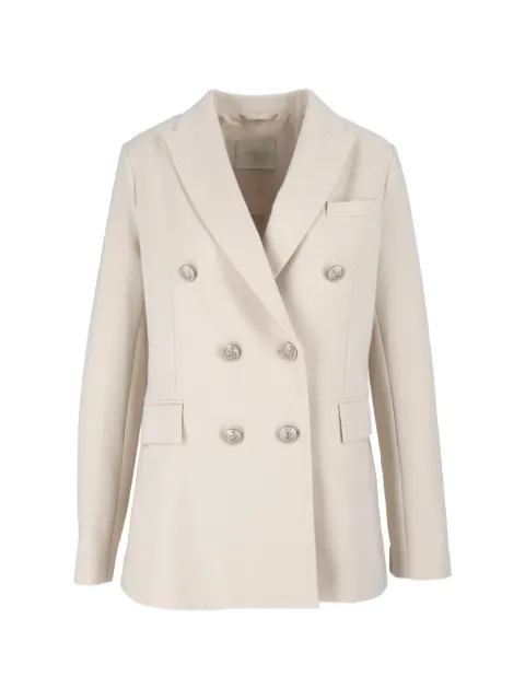 Circolo 1901 double-breasted long-sleeve blazer Neutrals FD4049