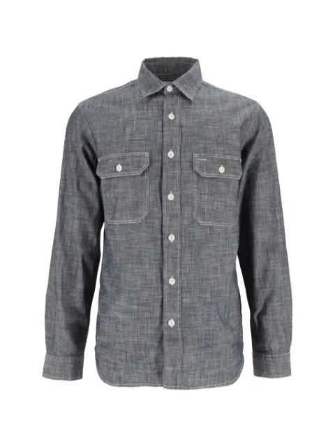 TELA GENOVA Emilio raw chambray shirt jacket Blue EMI01L24D004
