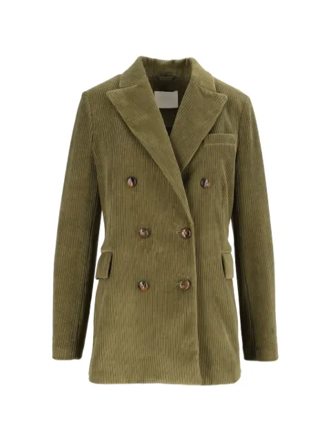 Circolo 1901 double-breasted corduroy blazer Green FD4076
