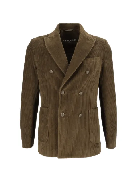 Circolo 1901 double-breasted textured blazer Green CN5402