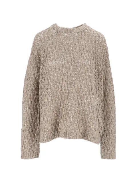 Eleh open-knit sweater Neutrals EFWM260004