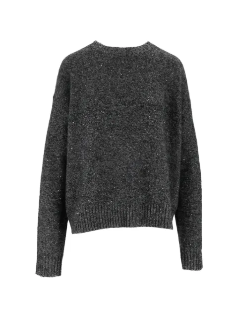 Eleh sequin-embellished long-sleeve sweater Grey EFWM260002