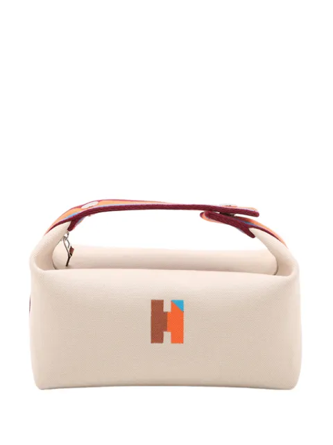 Hermès Pre-Owned 2000-2026 Small Toile Bride A Brac H Pavillon Case vanity bag Brown EZEWOQX02R7D6I1U