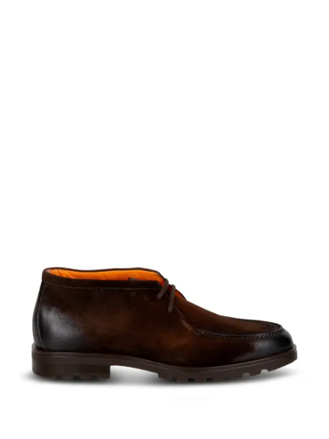 Santoni gradient-effect leather boots Brown MGDC18609DTRBVOET50