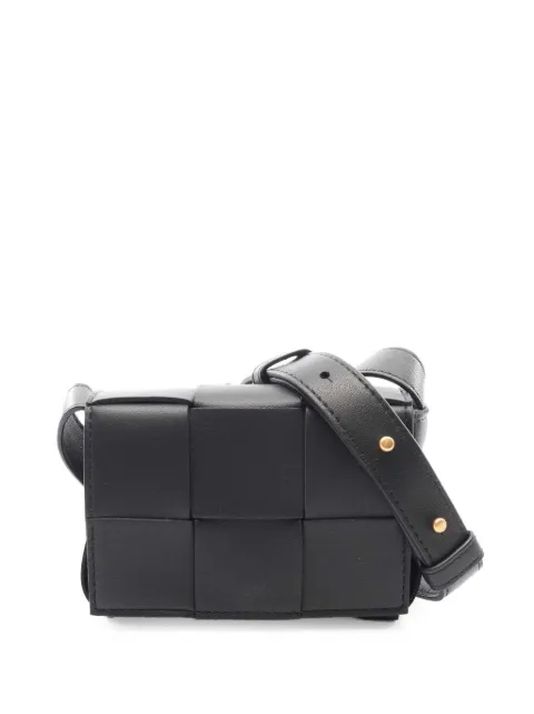 Bottega Veneta Pre-Owned 2012-2026 Extra Mini Nappa Maxi Intrecciato Cassette crossbody bag Black 3OK42TP1OUAO1DMM