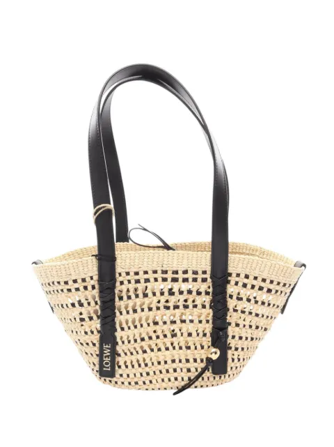 Loewe Pre-Owned 2010-2026 Paulas Ibiza Small Raffia Braided Basket Bag tote bag Neutrals AMBK0QR137WG9UX7