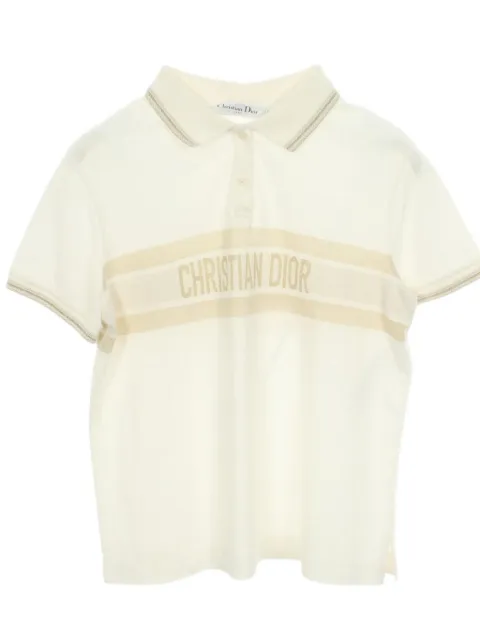 Christian Dior Pre-Owned 2010s logo-embroidered polo shirt White 1082222