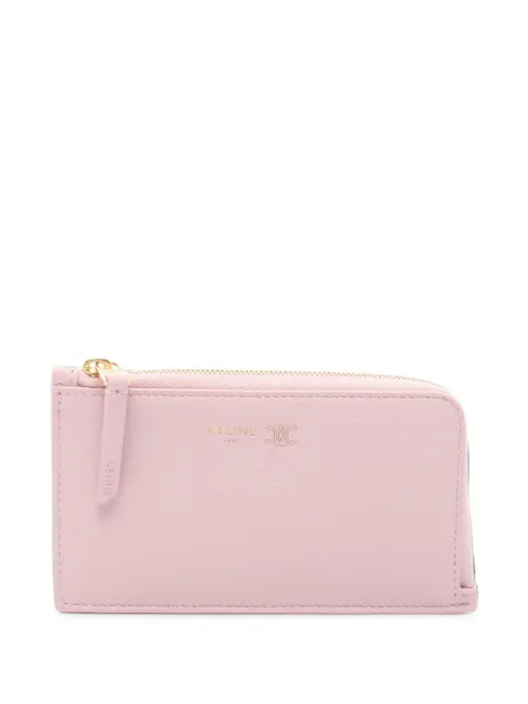 Celine Pre-Owned Triomphe pebbled wallet Pink 1102184